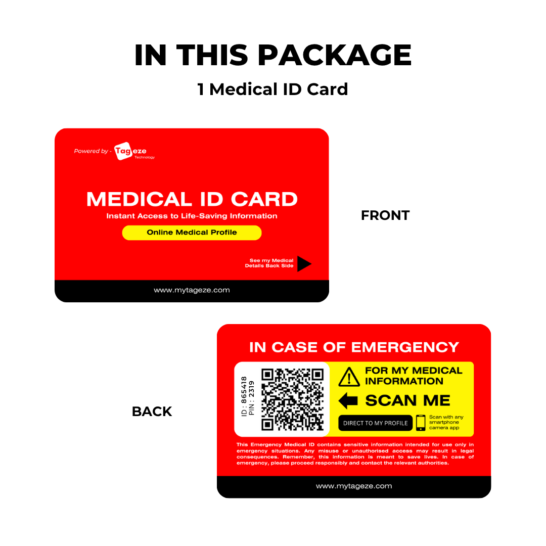Tageze Medical ID Card
