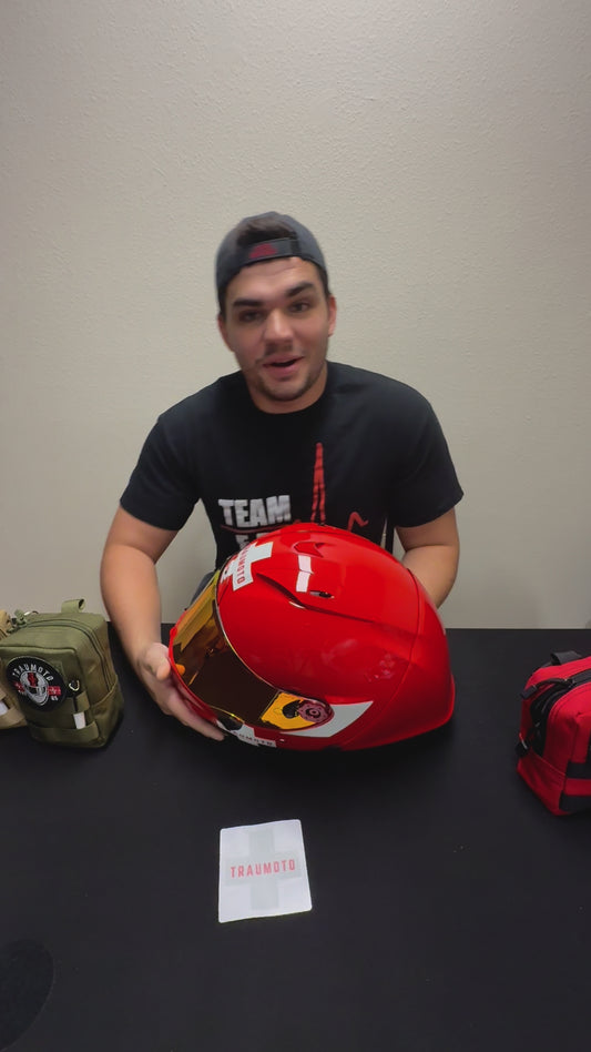 Traumoto 3x3 Reflective Medical Cross Decal - 2 Pack