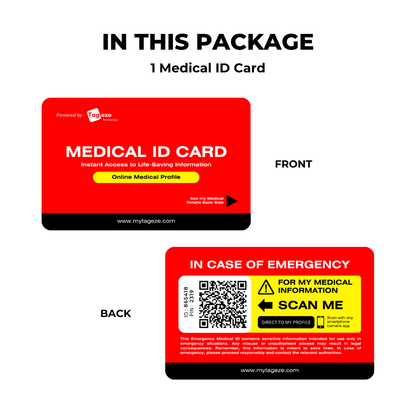 Tageze Medical ID Card