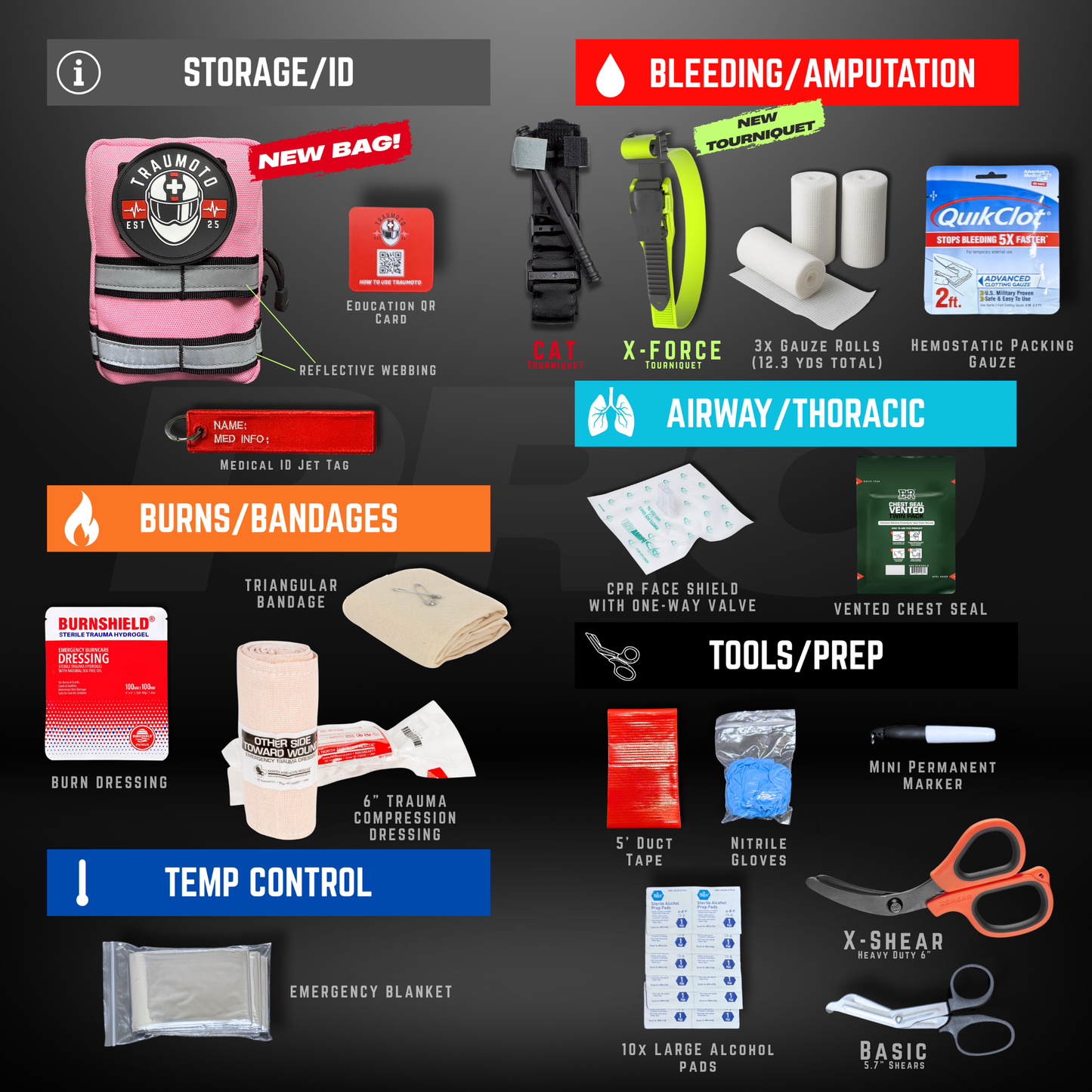 Traumoto PRO V3 Trauma Kit