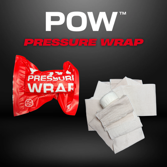 POW Pressure on Wounds pressure wrap in its sealed package